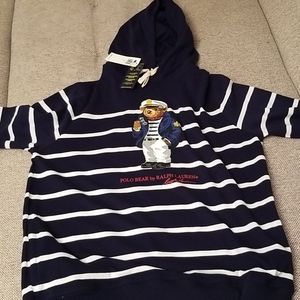 Ralph Lauren Polo bear knit sweater hoody.